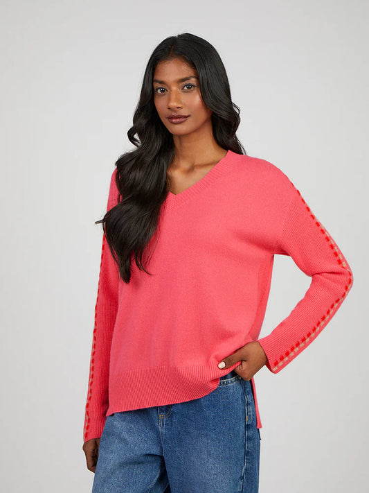 Alaina Deep Pink Cashmere Jumper - 25 Bell Street