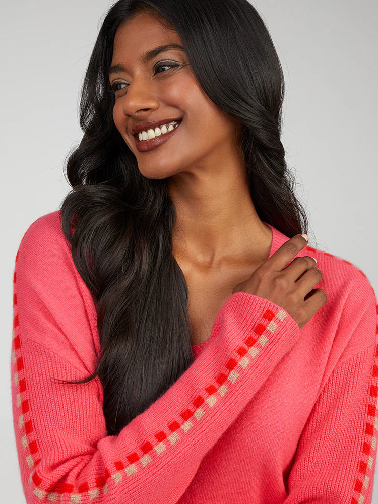 Alaina Deep Pink Cashmere Jumper - 25 Bell Street