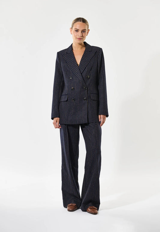 Alberta - Jacket - Blue Pinstripe - 25 Bell Street
