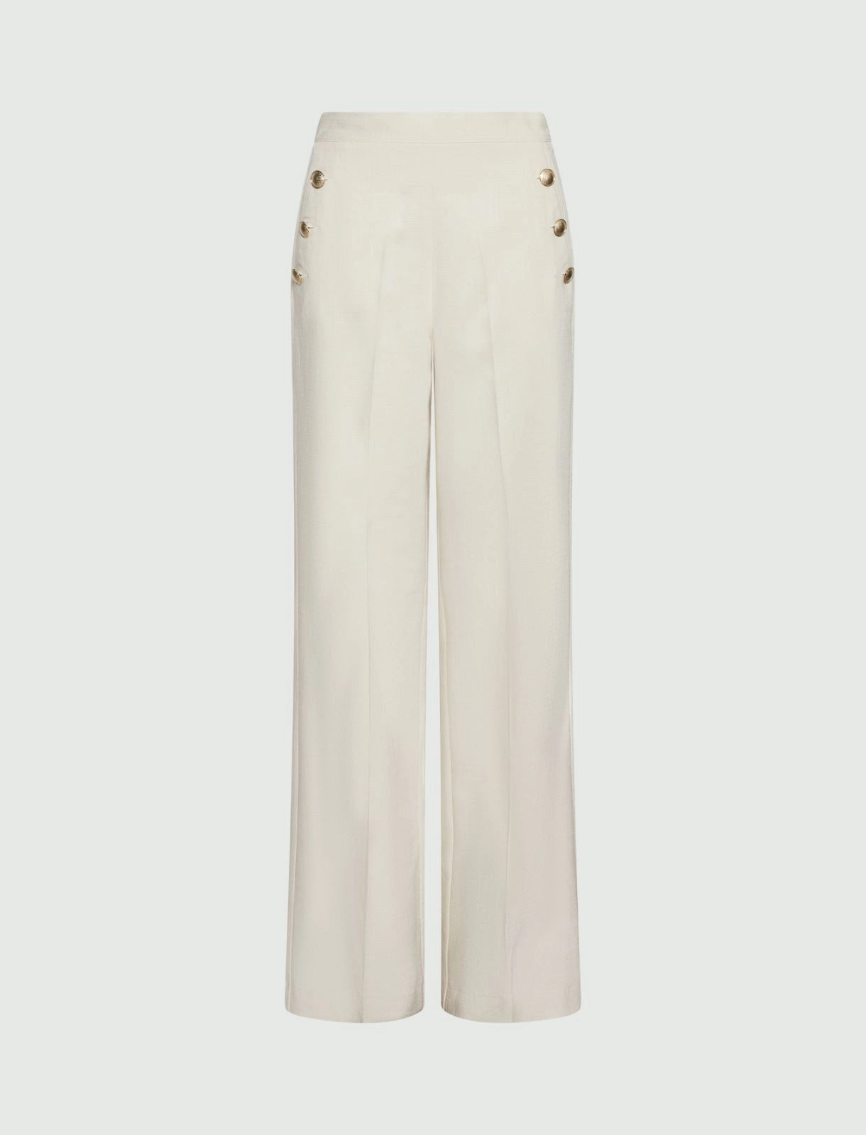 Basketweave fabric trousers - White - 25 Bell Street