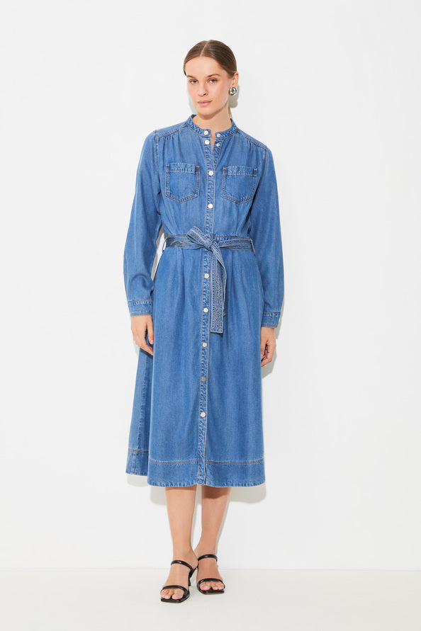 Conny Buttoned midi denim dress - 25 Bell Street