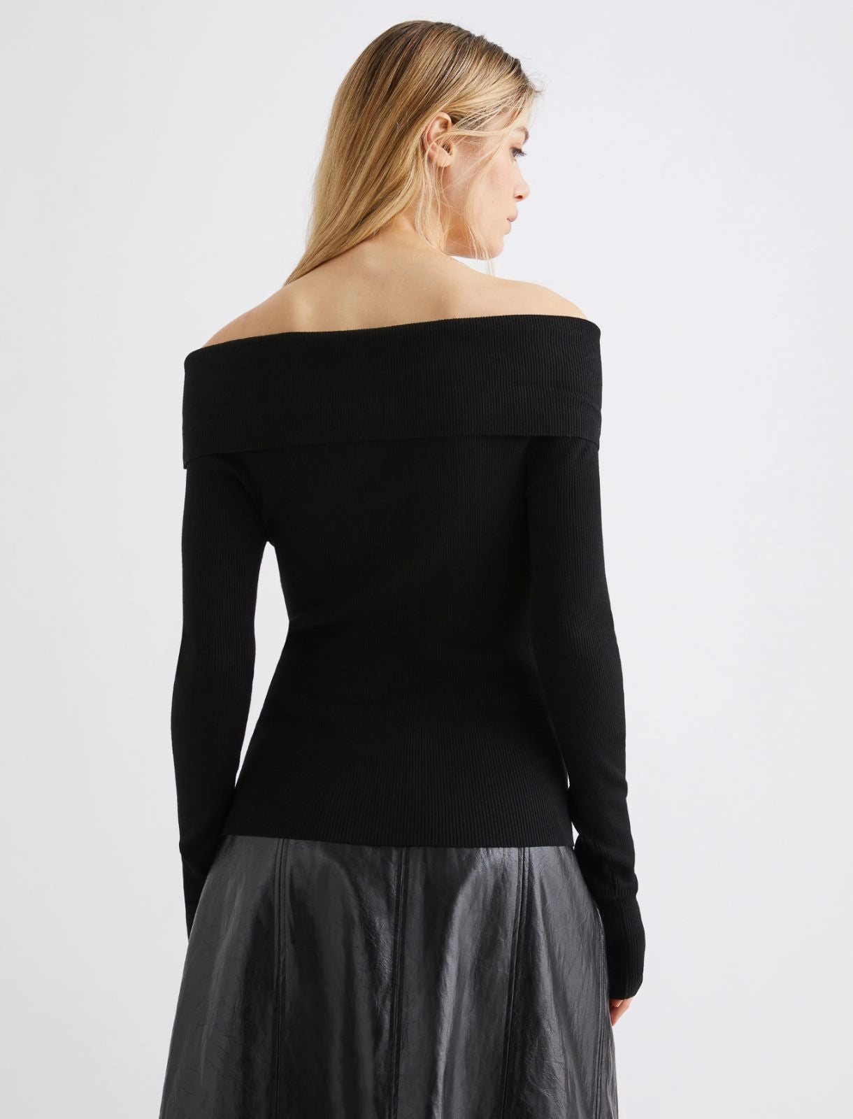 Cowl-neck sweater - BLACK - 25 Bell Street