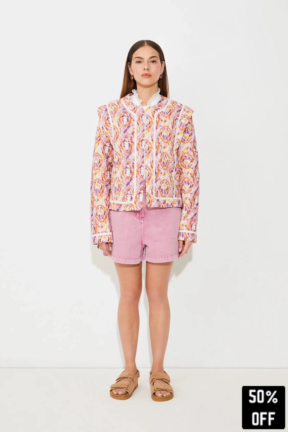 Devon Short arabesque print jacket - 25 Bell Street