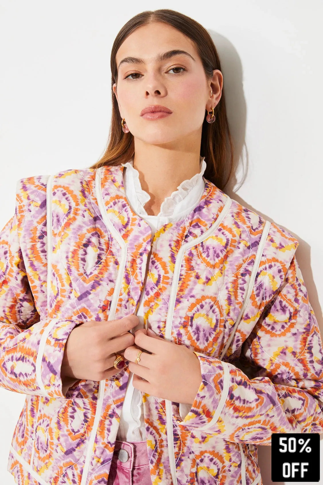 Devon Short arabesque print jacket - 25 Bell Street