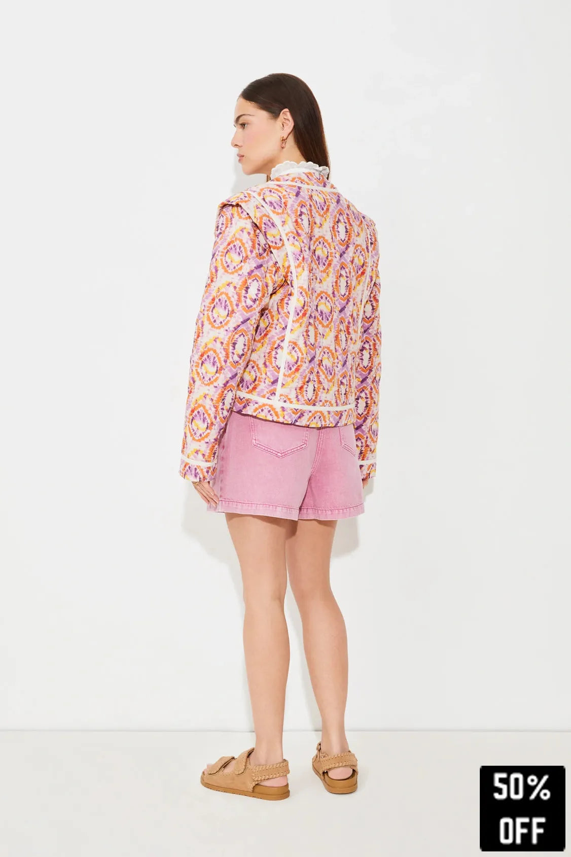 Devon Short arabesque print jacket - 25 Bell Street