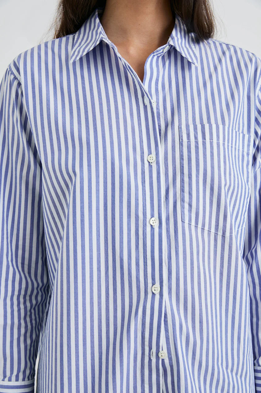 Elsa Shirt - Mariner White Stripe - 25 Bell Street