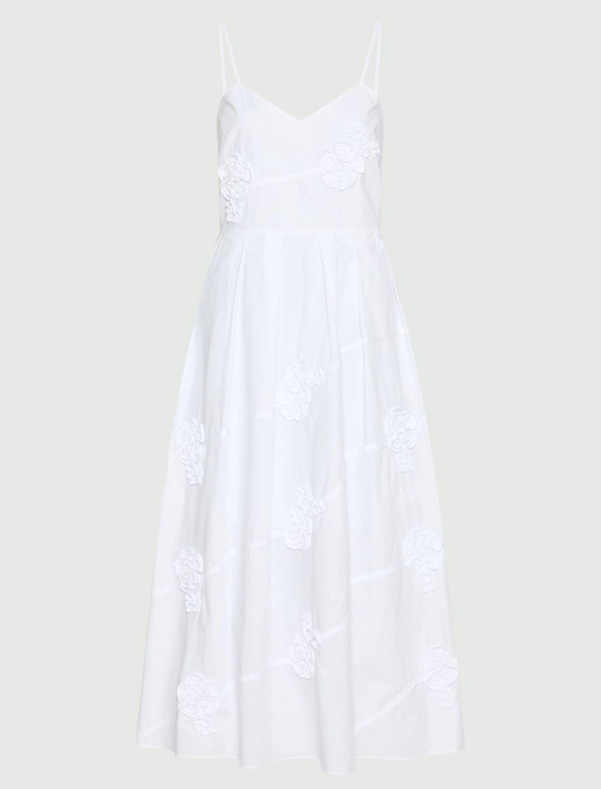 Embroidered poplin dress - WHITE - 25 Bell Street