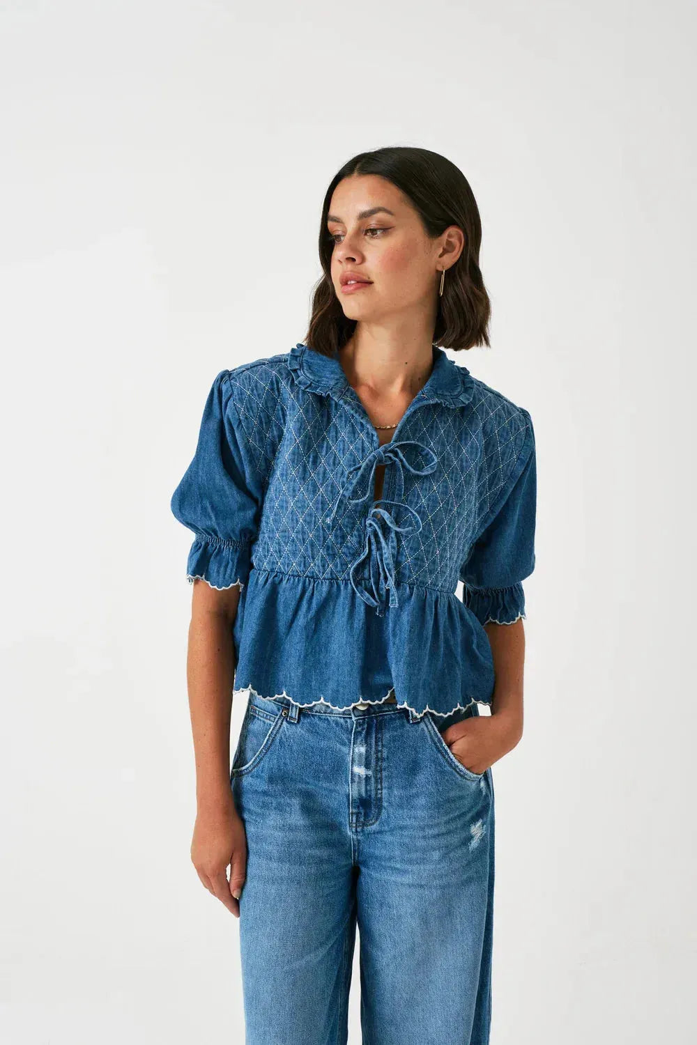 Heidi Blouse in Mid Vintage - 25 Bell Street