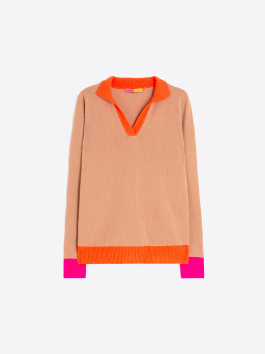 KNITWEAR JR CUELLO POLO BG ORANGE PINK - 25 Bell Street