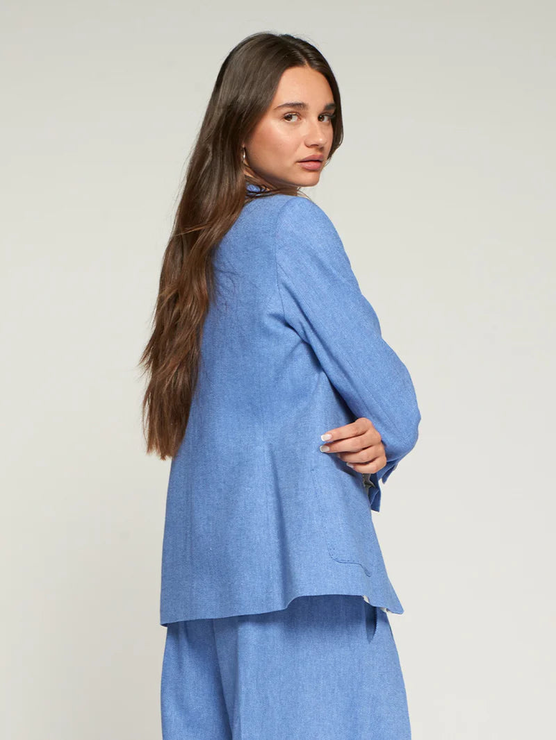 LIGHT BLUE HERRINGBONE JACKET - 25 Bell Street