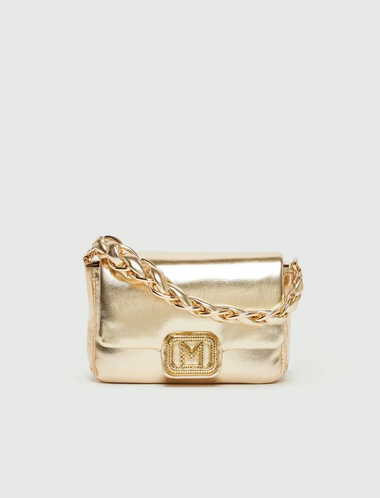 Laminated faux leather bag - Gold - 25 Bell Street