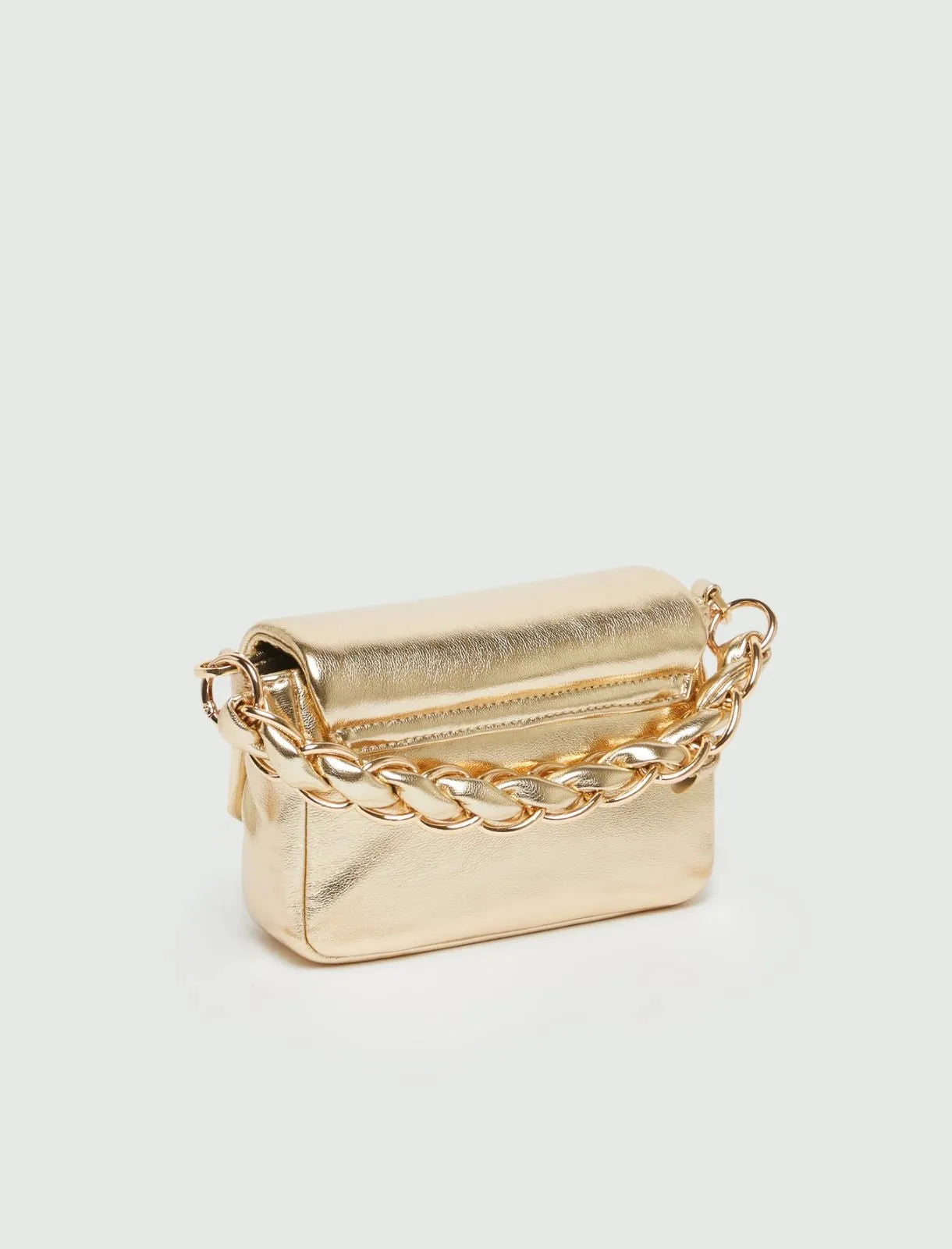 Laminated faux leather bag - Gold - 25 Bell Street