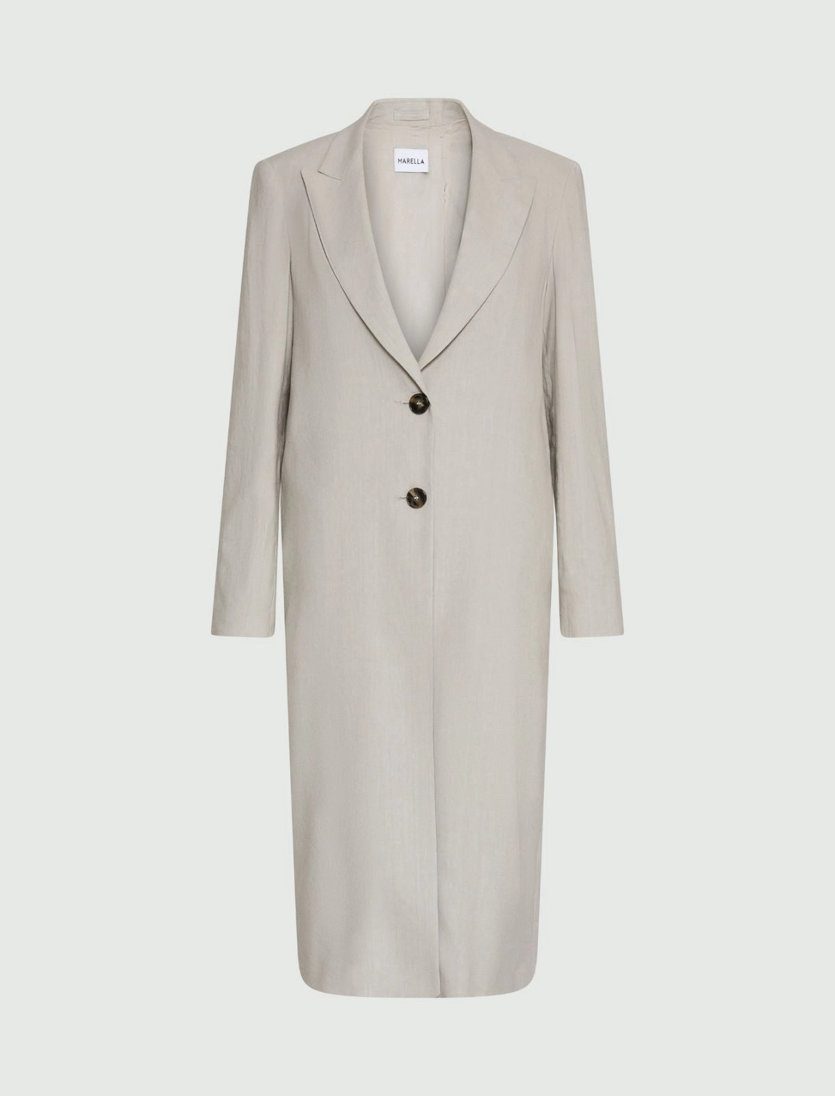 Linen and viscose trench coat - Sand - 25 Bell Street