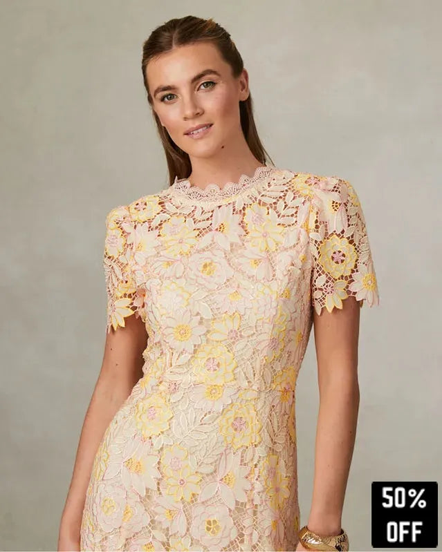 Loreta – Lace Dress V Back - 25 Bell Street