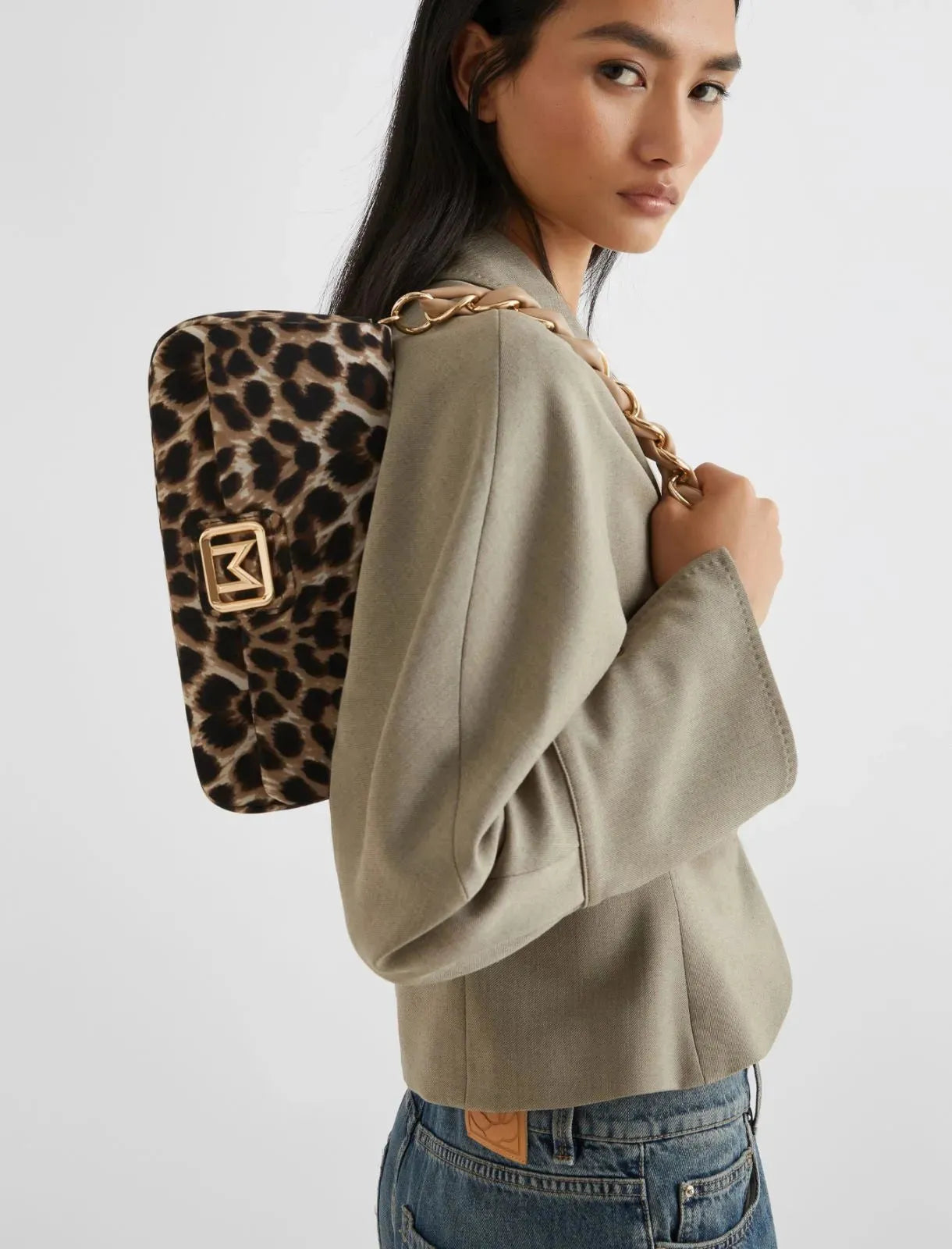 Spotted fabric padded bag - BEIGE SHADED - 25 Bell Street