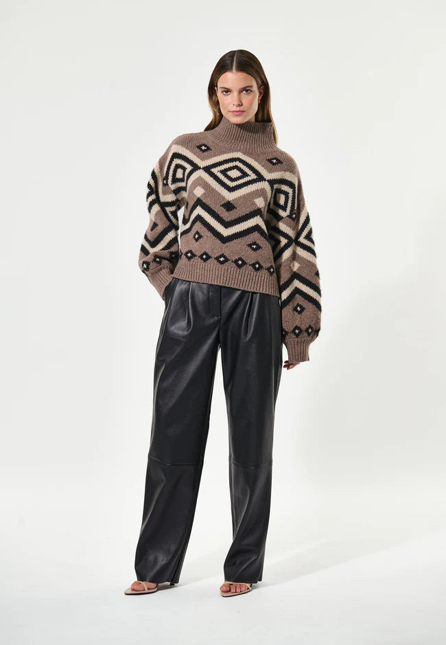 Nadine - Sweater - Fair Isle Camel - 25 Bell Street