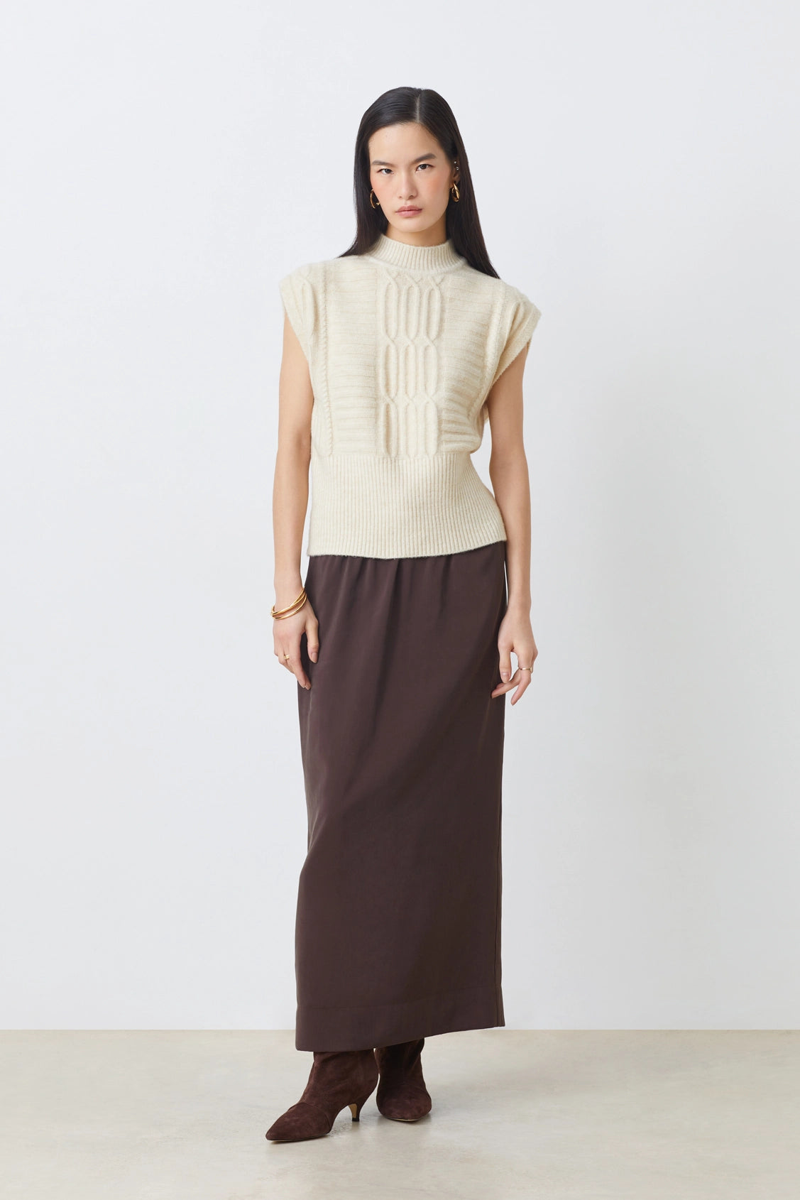 Prusse Plain sleeveless jumper
