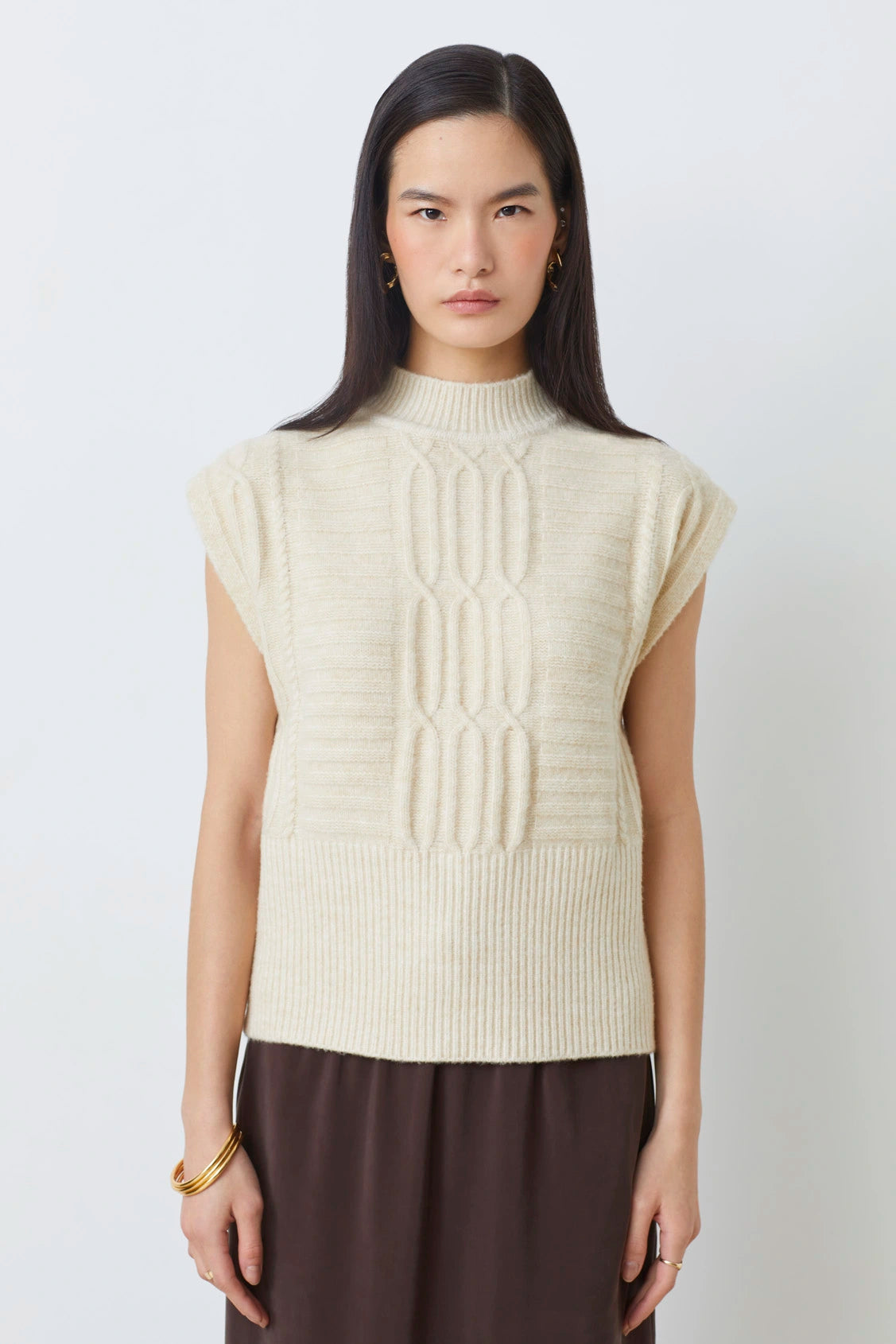 Prusse Plain sleeveless jumper