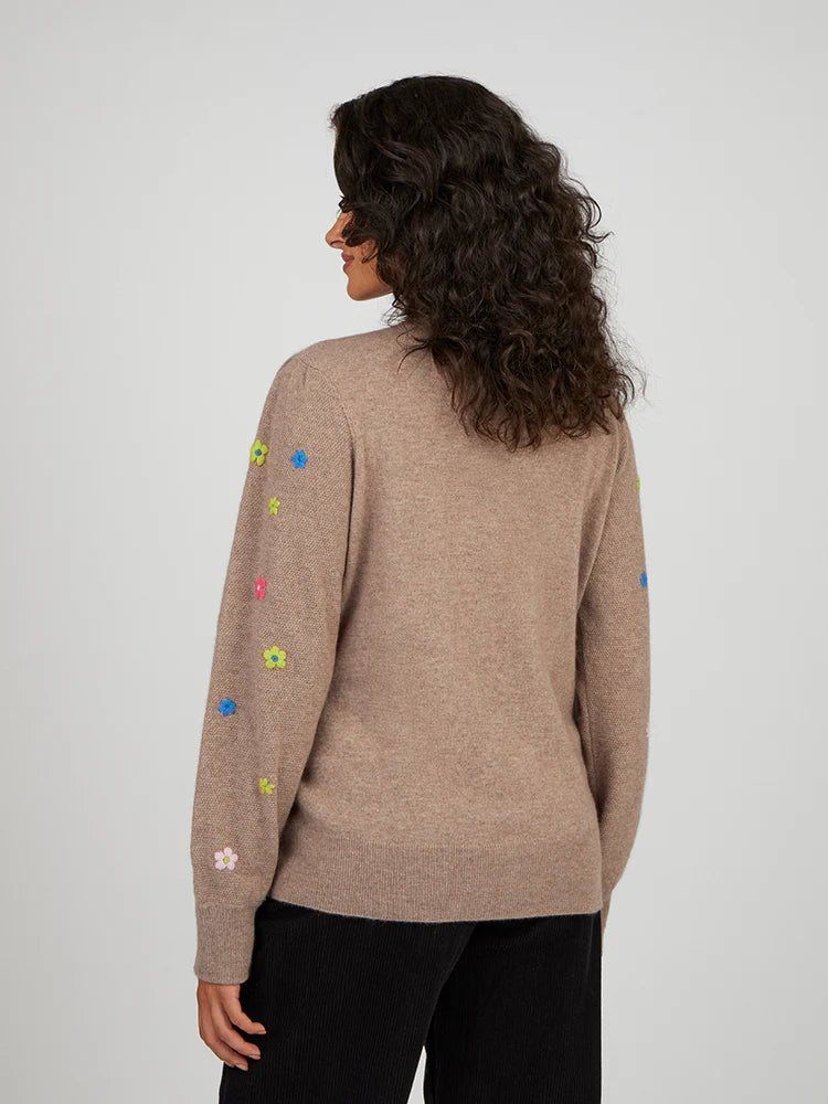 Quinn Natural Brown Cashmere Jumper