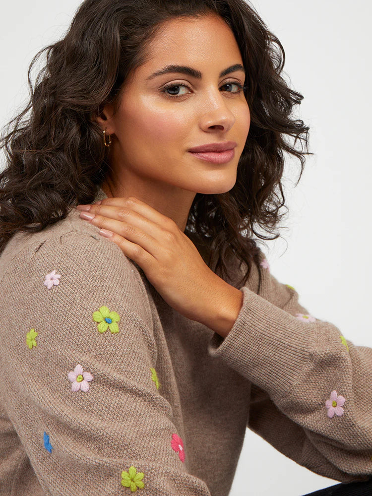 Quinn Natural Brown Cashmere Jumper - 25 Bell Street