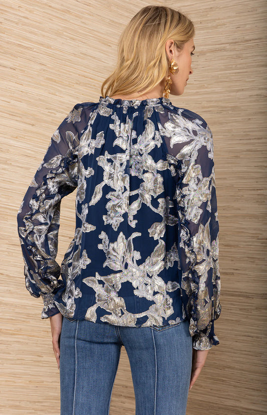 Robin Lurex Chiffon Top - 25 Bell Street
