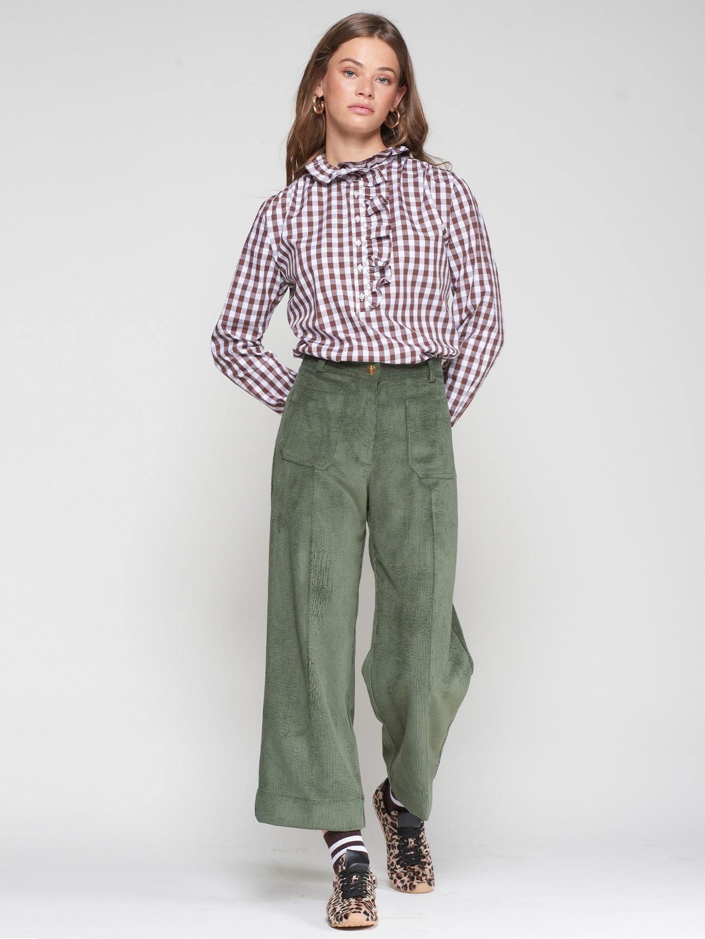 TROUSER DORIN PANA VERDE CAZA