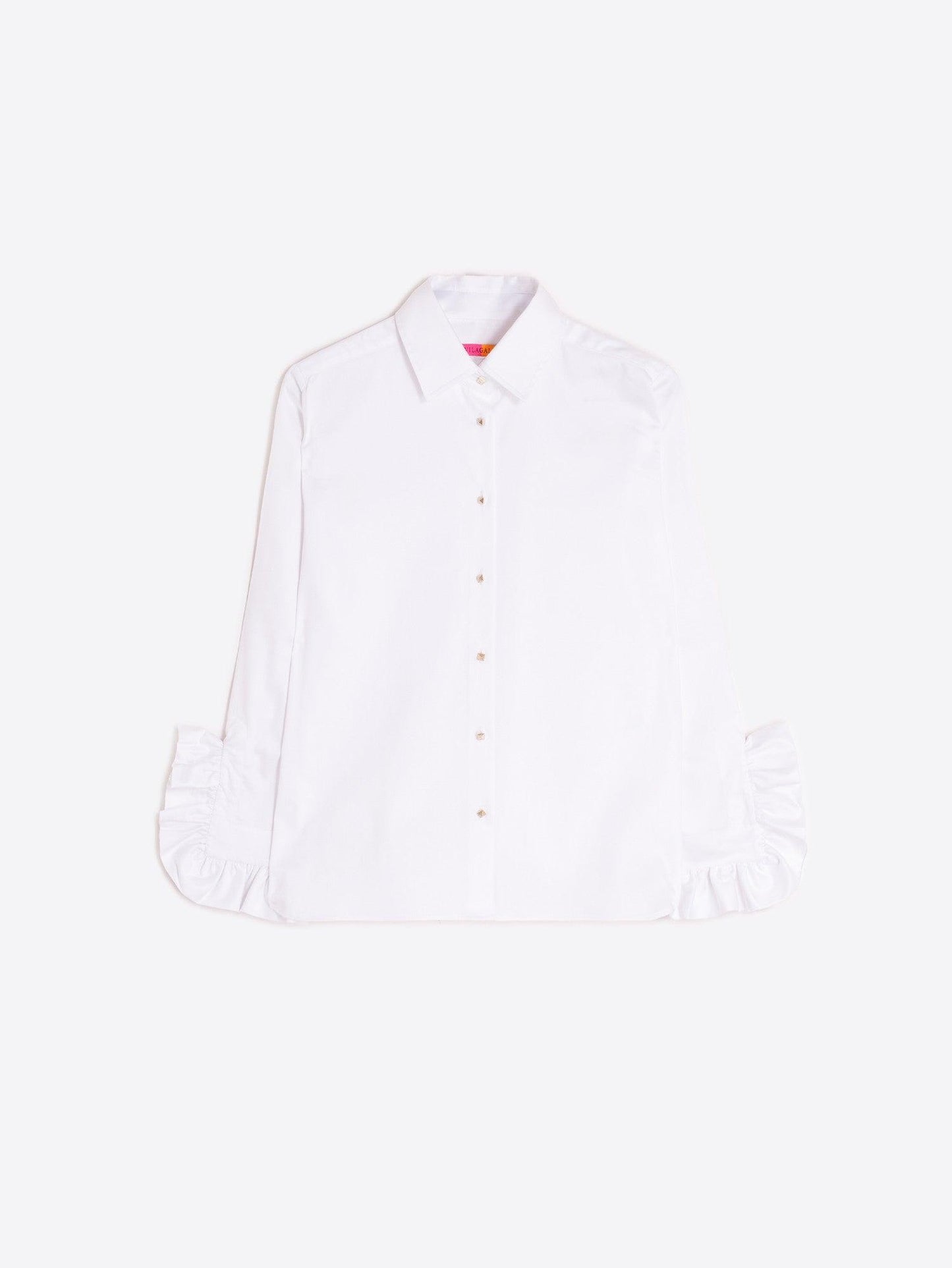 WHITE SHIRT WITH XL RUFFLES - 25 Bell Street
