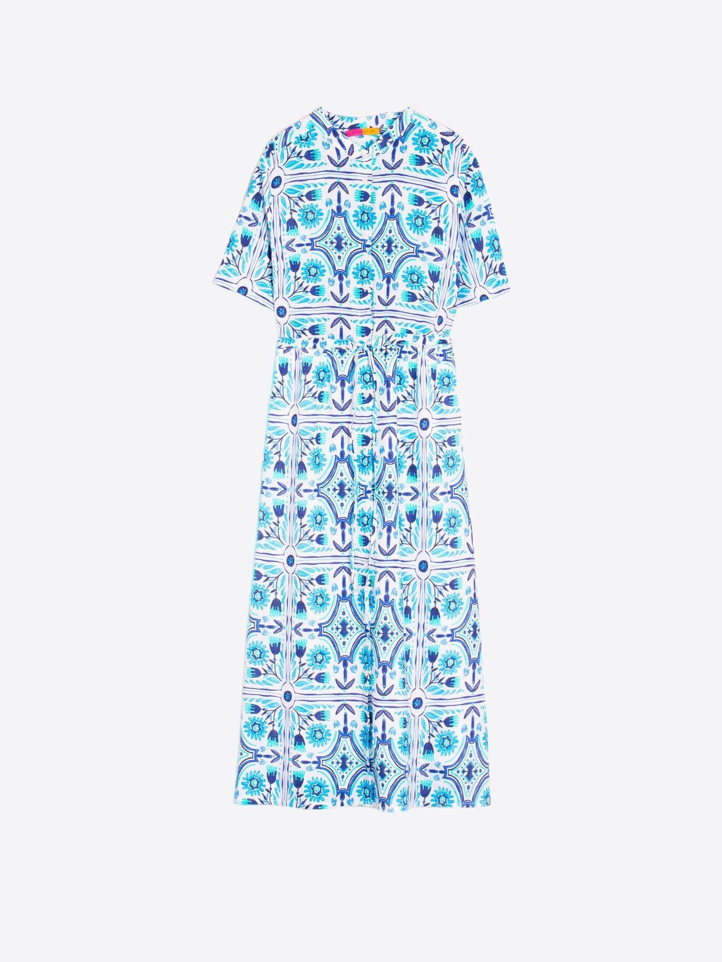 DRESS AROA PRINT AZUL LINO - 25 Bell Street