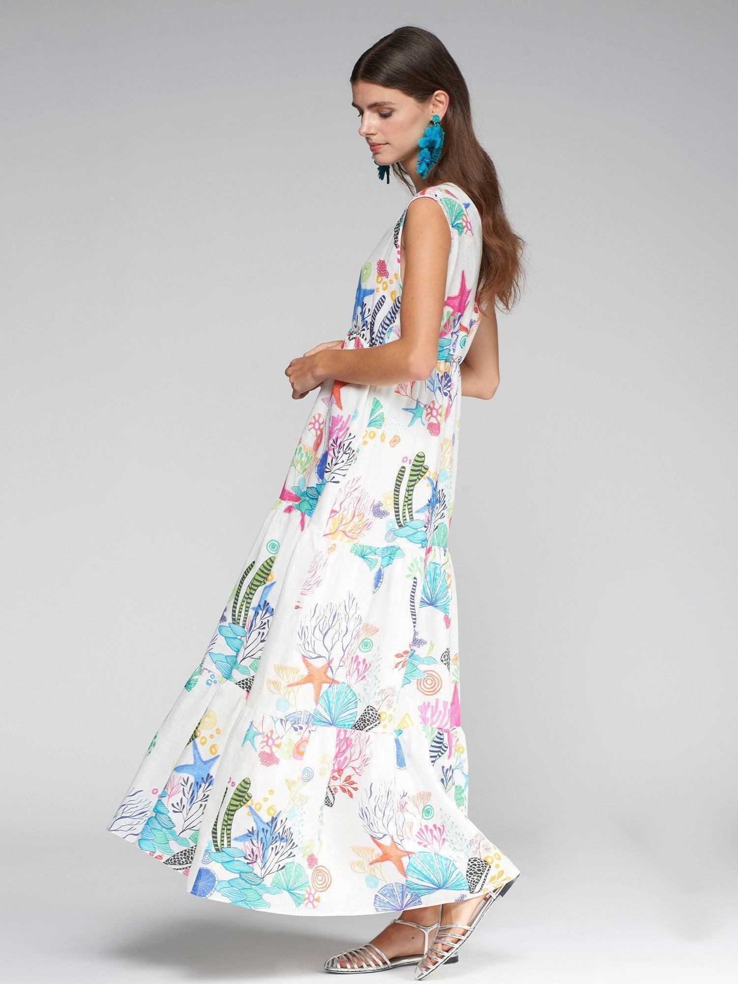 DRESS GADEA MOTIVOS MARINOS LINO - 25 Bell Street