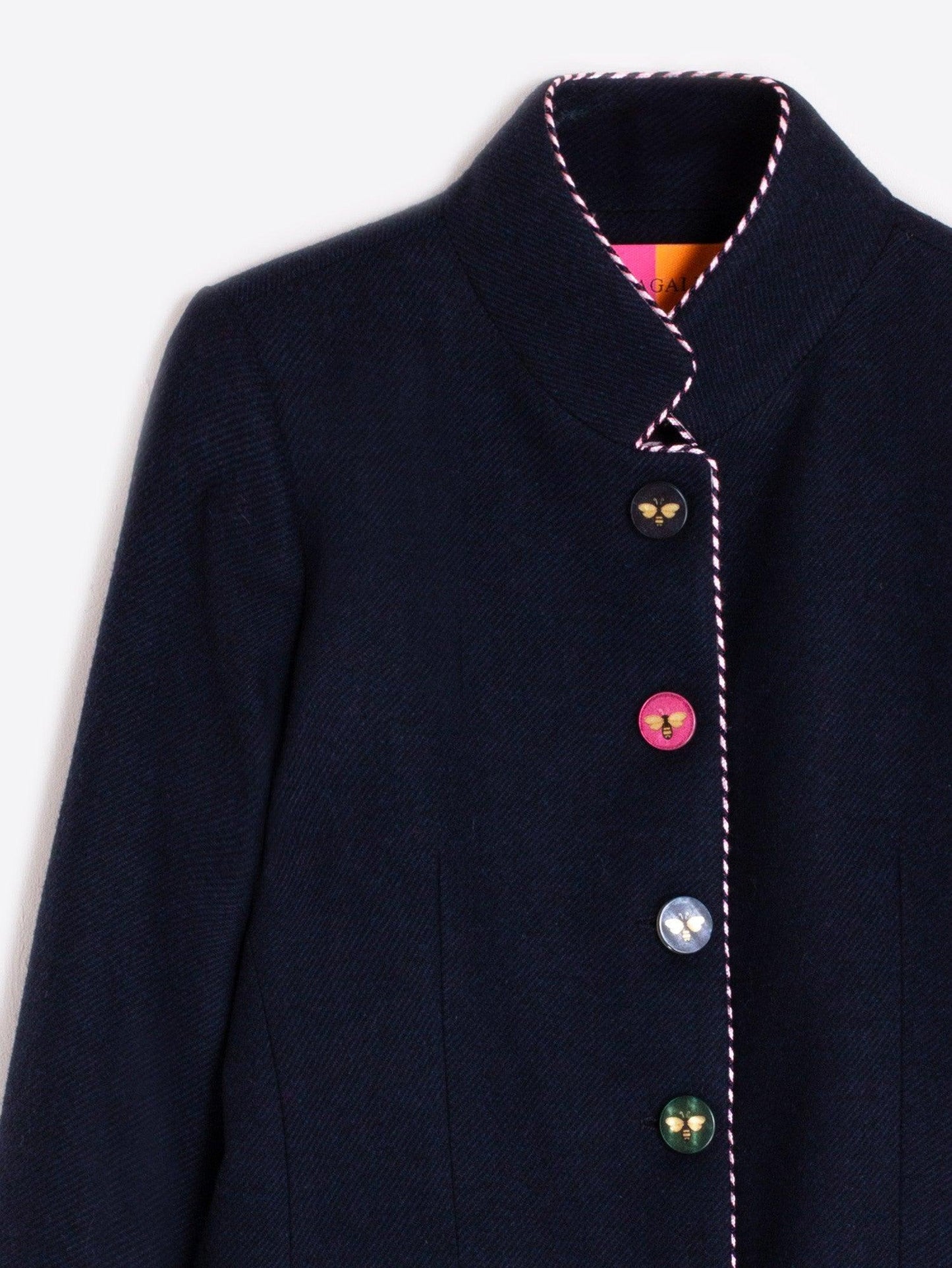 NAVY JACKET WITH BEE BUTTONS - 25 Bell Street