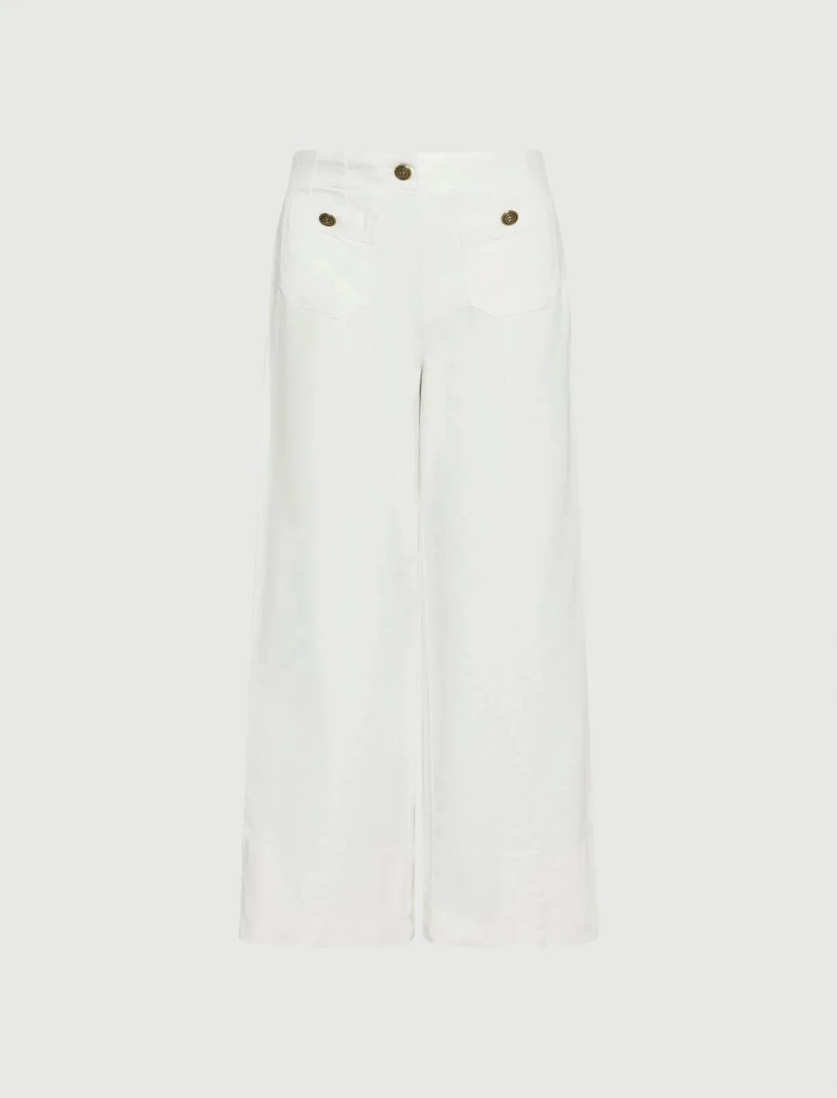 High-waisted trousers - WHITE - 25 Bell Street