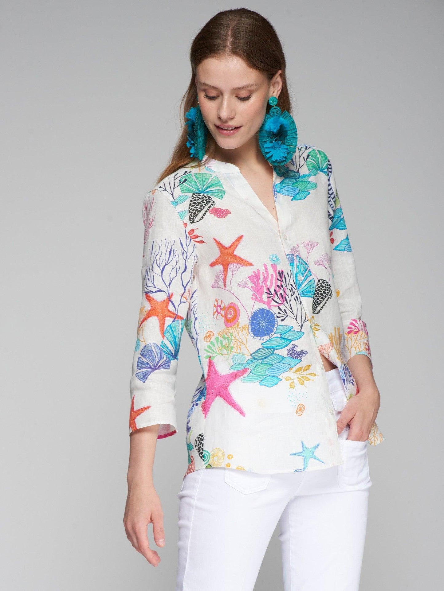 SHIRT JULIET MOTIVOS MARINO LINO - 25 Bell Street