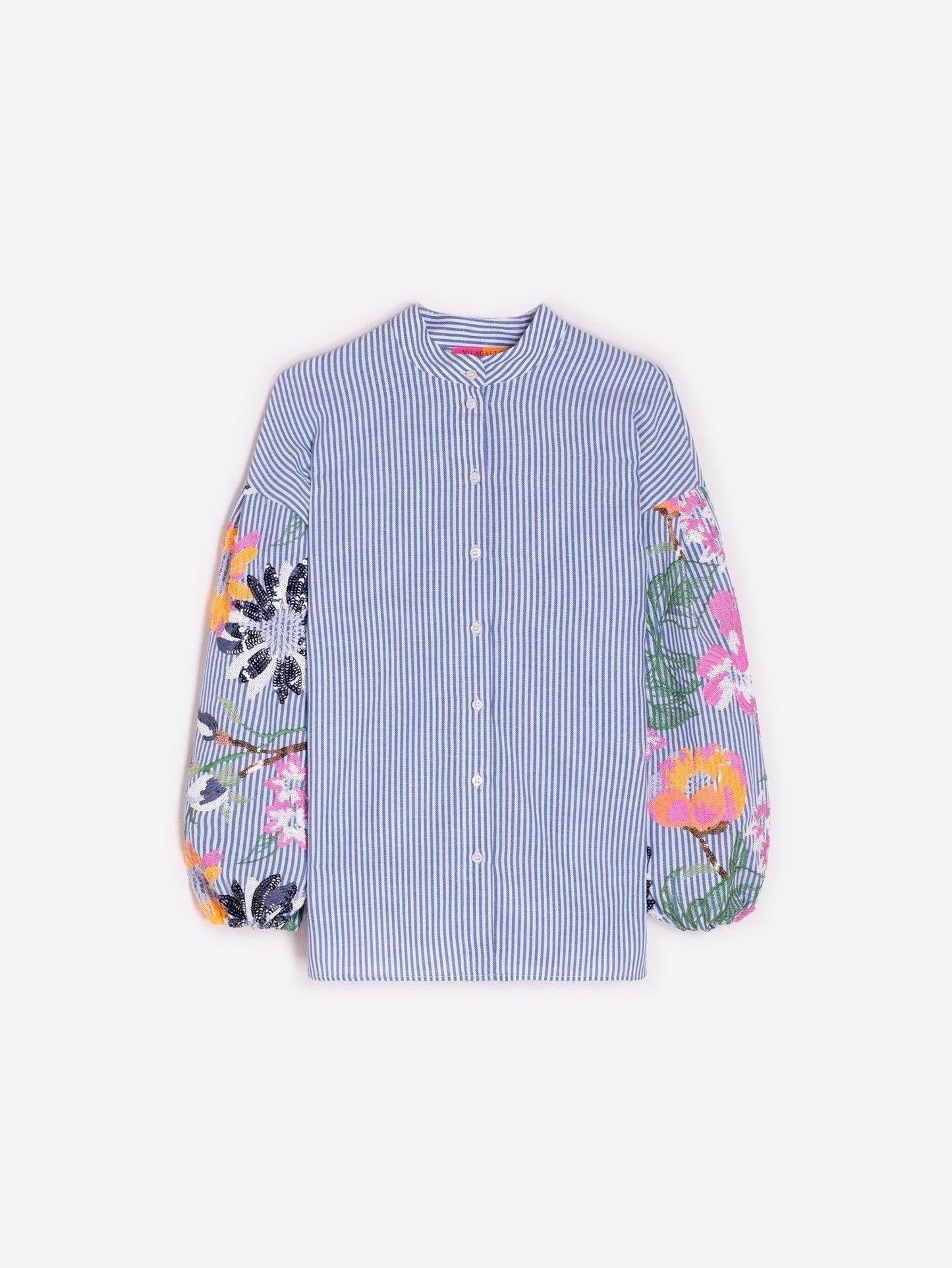 SHIRT UMA BORDADO FLORES LENTEJUELAS - 25 Bell Street