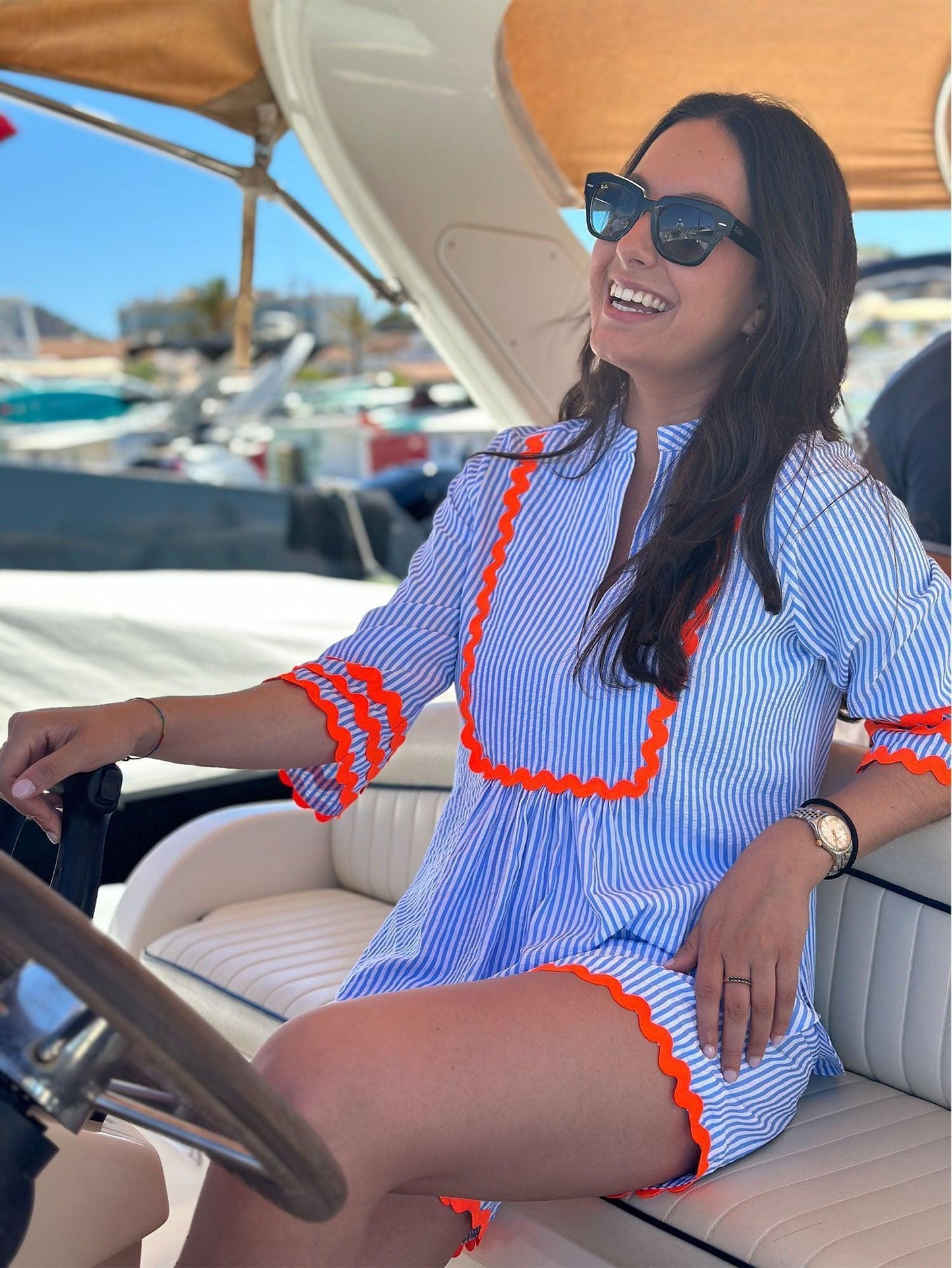 SHIRT VALERIE 500 RAYAS AZUL - 25 Bell Street