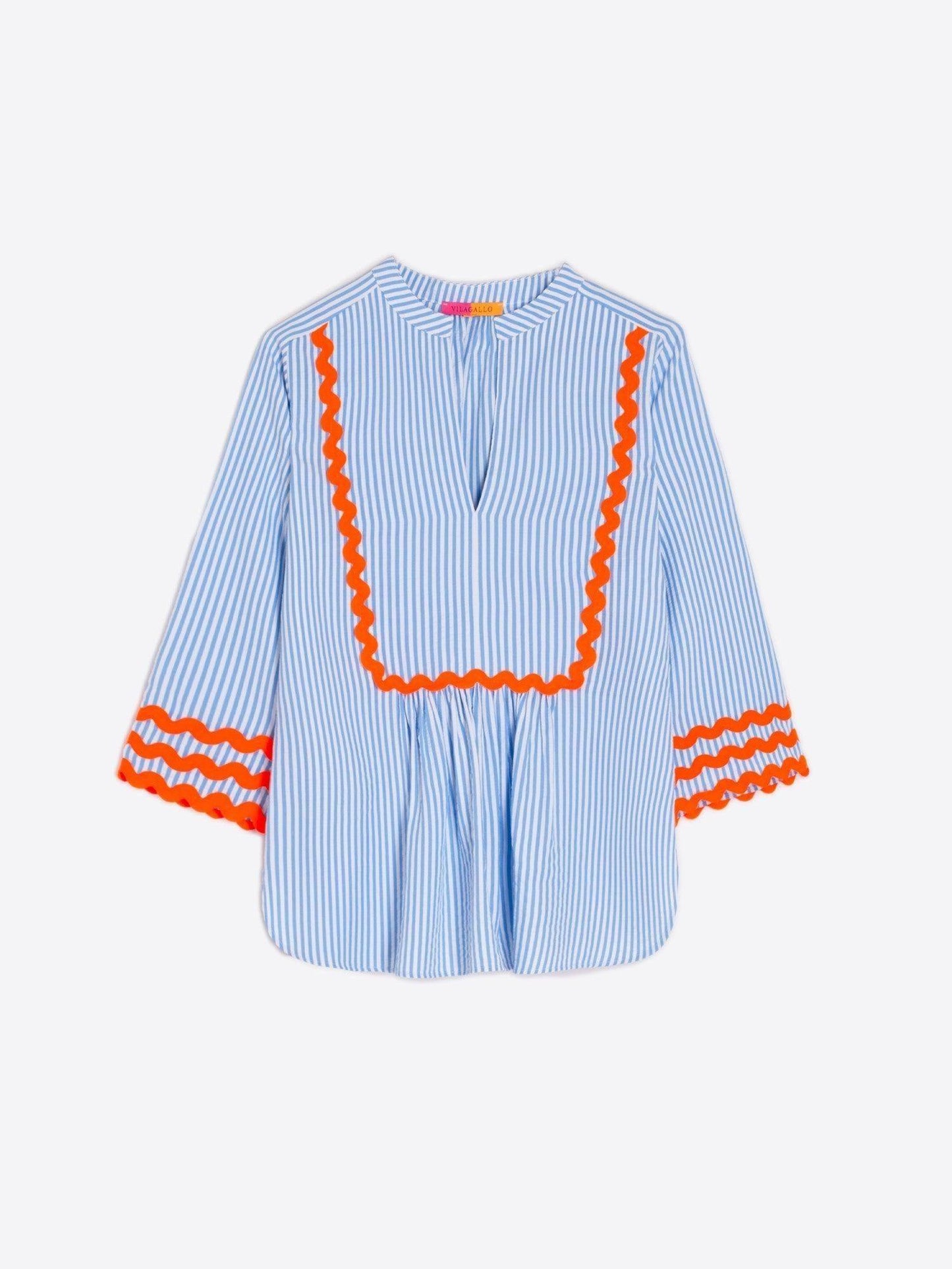 SHIRT VALERIE 500 RAYAS AZUL - 25 Bell Street