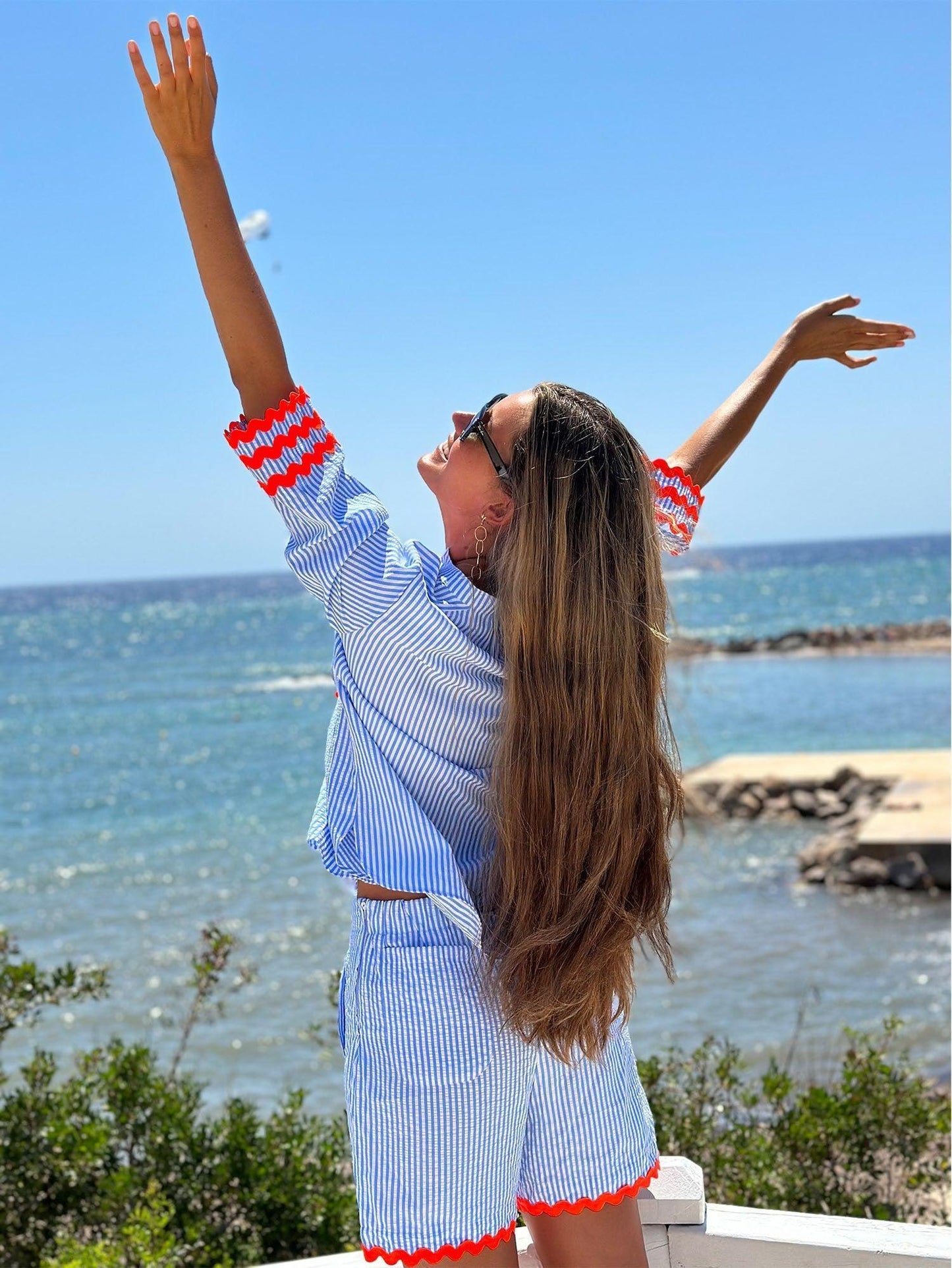 SHORT SANDRA 500 RAYAS AZUL - 25 Bell Street