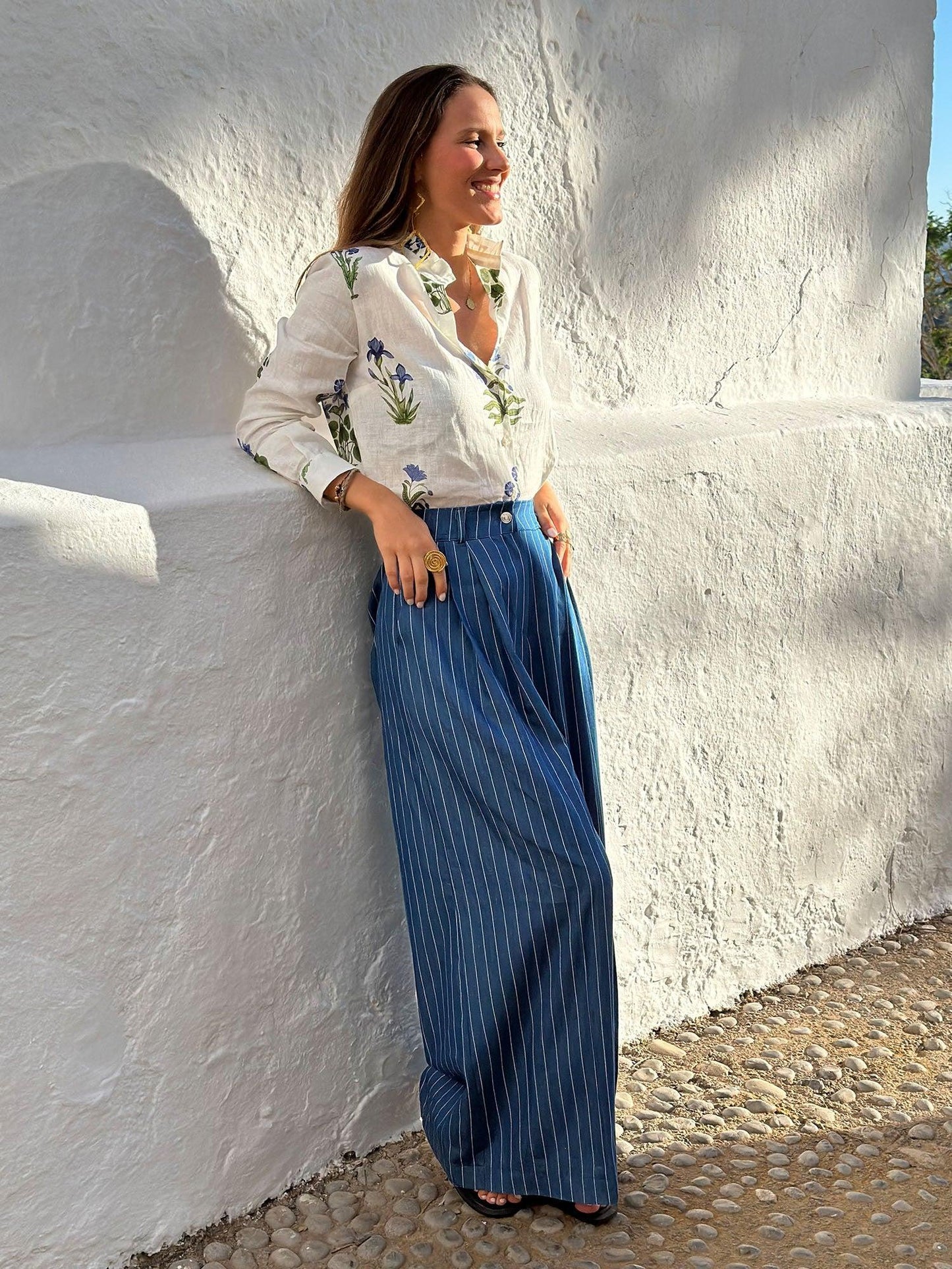 TROUSER PALAZZO DIPLOMATICO DENIM - 25 Bell Street