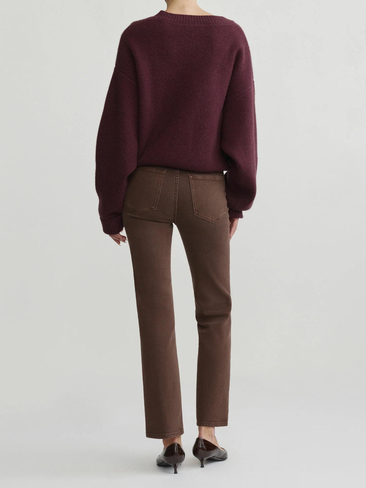 Halle Straight High-Rise Instasculpt™ 29" Jeans - Brownstone