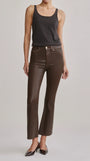 Bridget Bootcut High Rise Instasculpt™ Crop Jeans - Brownstone Coated