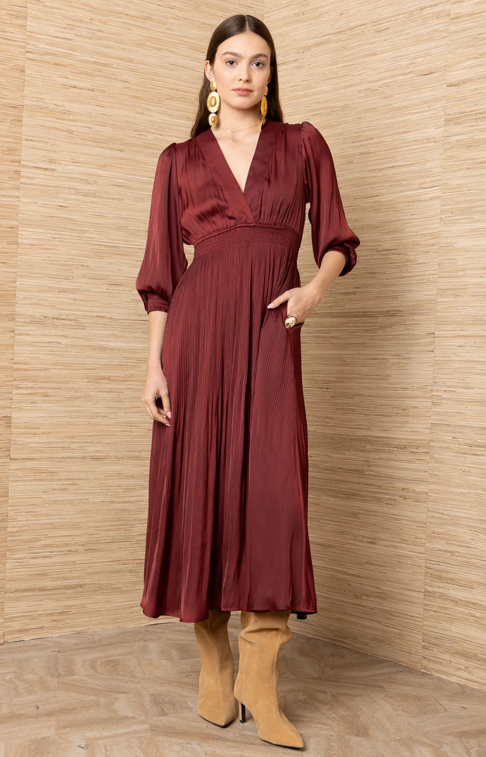 Adriel Solid Maxi Dress