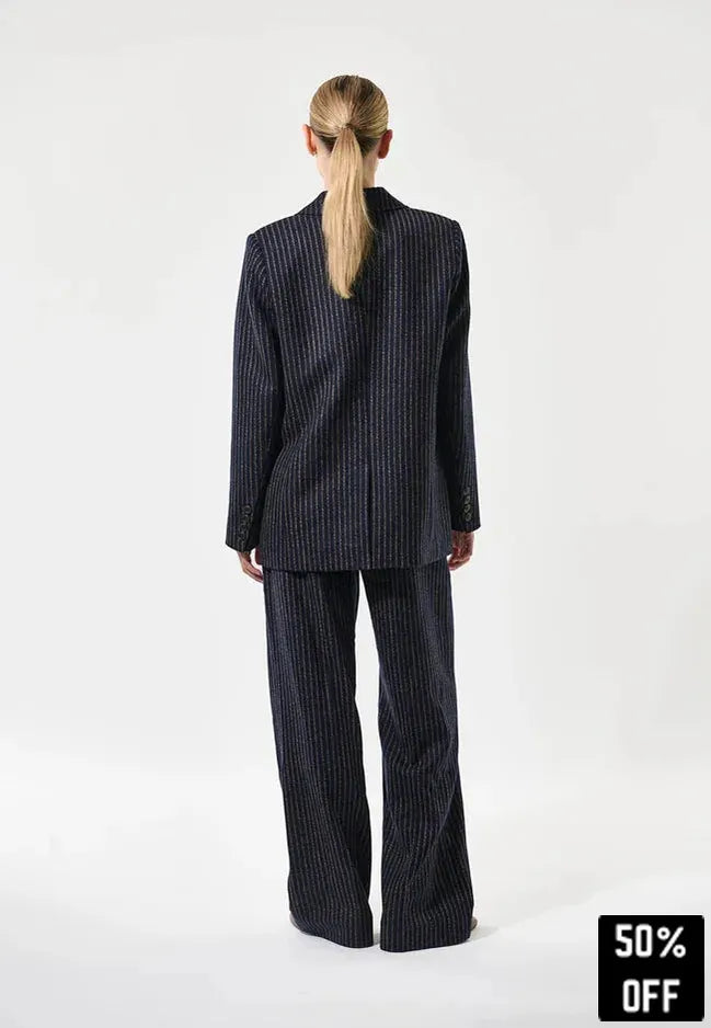 Alberta - Jacket - Blue Pinstripe - 25 Bell Street