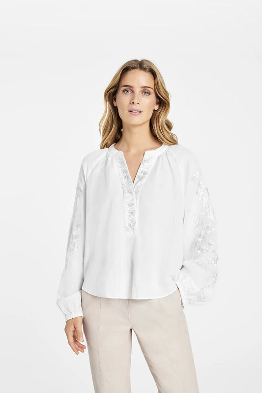 Annsofie Blouse - Classic White - 25 Bell Street