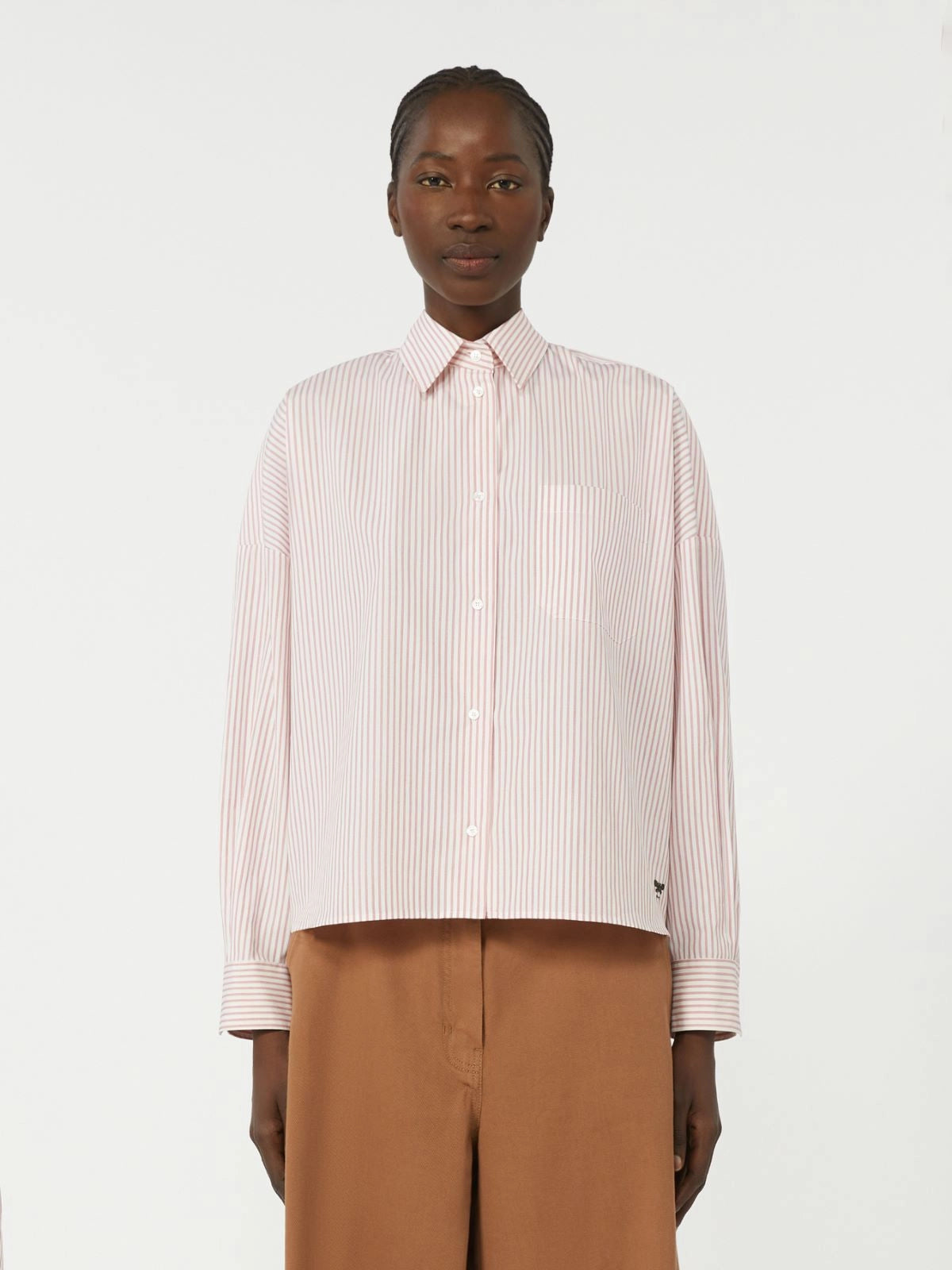 Aureo Oversized cotton shirt - PINK - 25 Bell Street