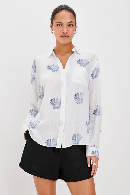 Charli Shirt - Blue Seashells