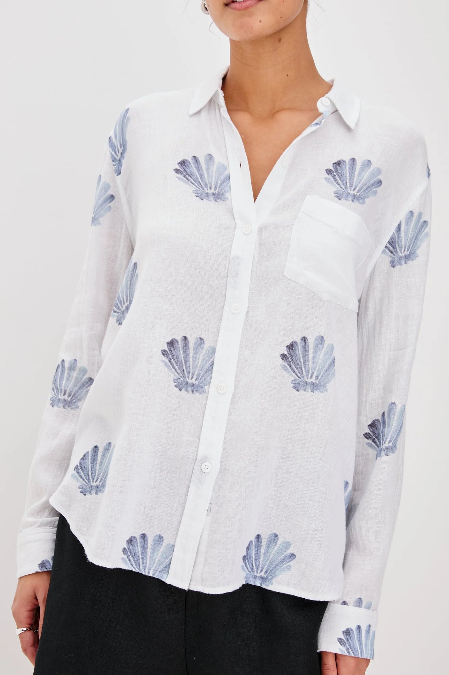 Charli Shirt - Blue Seashells
