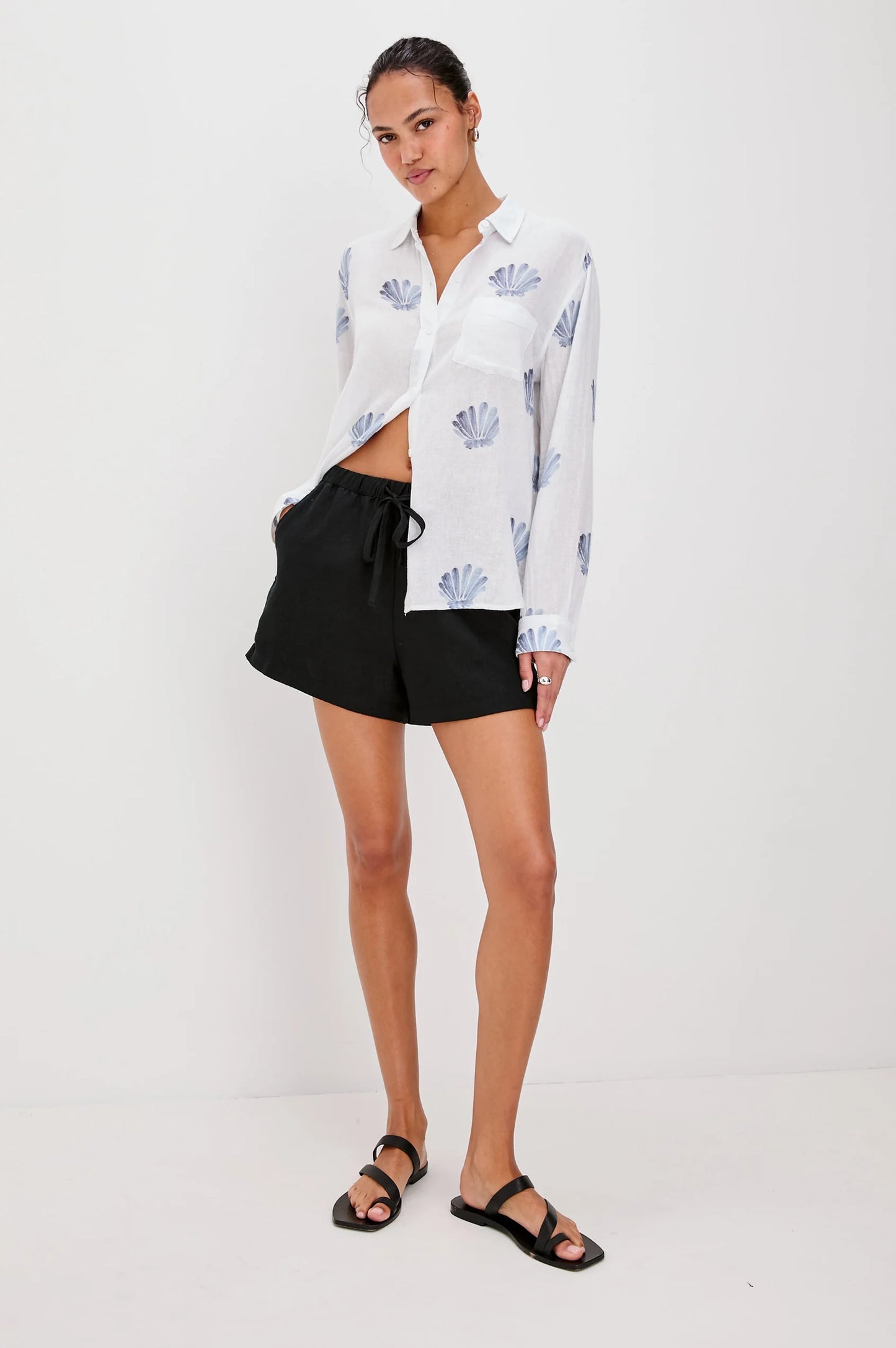 Charli Shirt - Blue Seashells