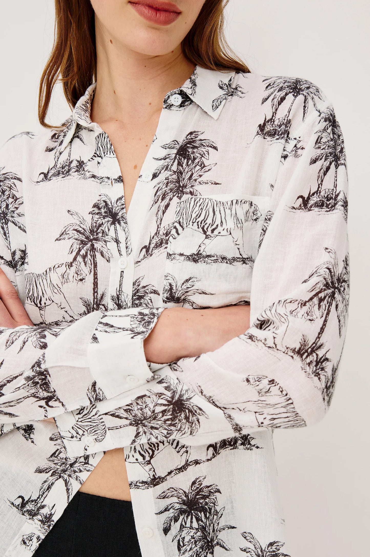 Charli shirt - Ivory Bengal - 25 Bell Street