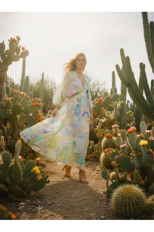 Cortina Yucca Print Kaftan - 25 Bell Street