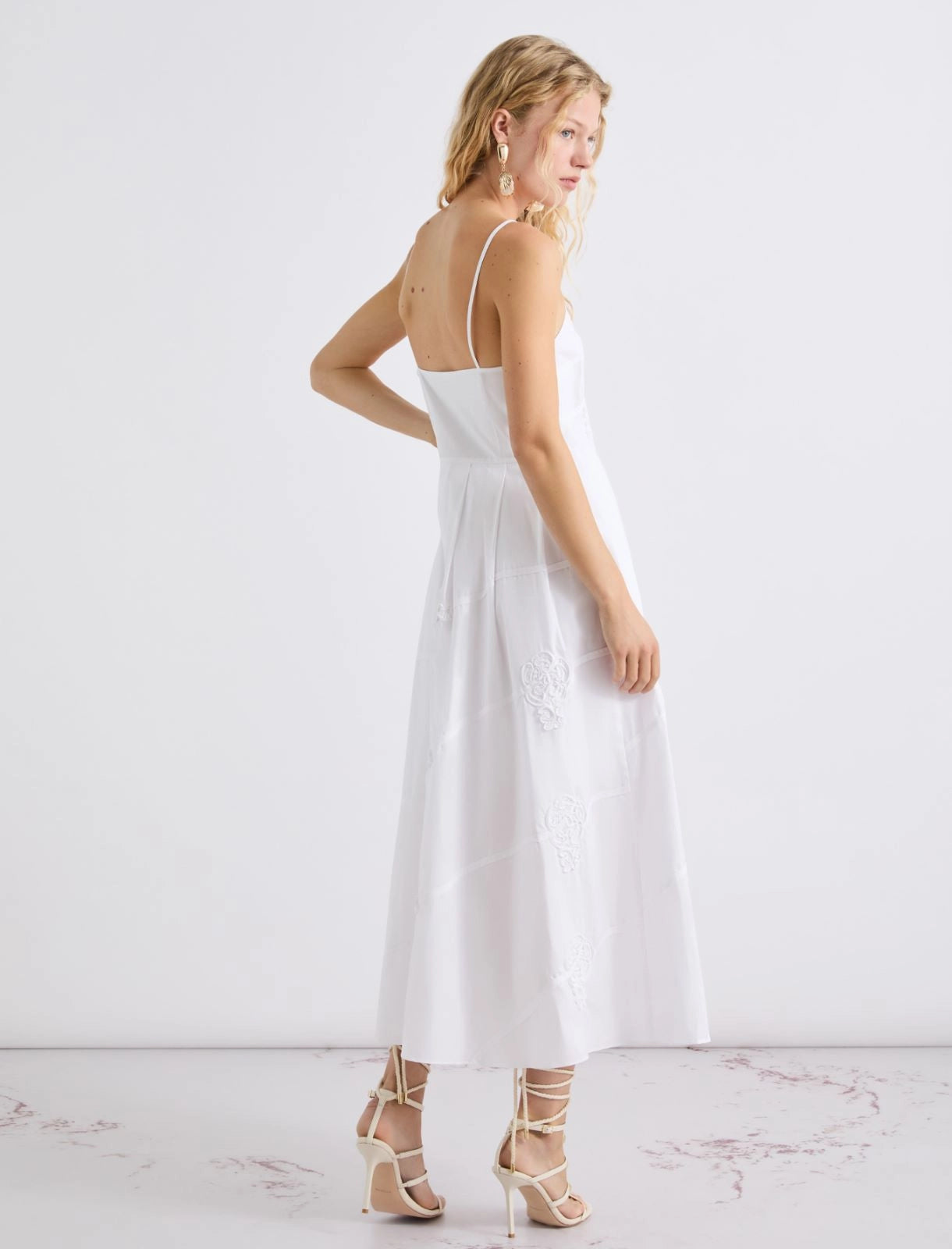 Embroidered poplin dress Embroidered poplin dress