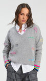 GRAY WORDS SWEATER
